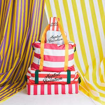 Ban.do Getaway Traveler Bag, Duffle Bag with Shoe Compartment and Removable/Adjustable Shoulder Strap, Mental Vacation