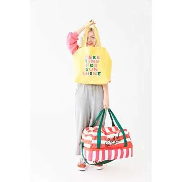 Ban.do Getaway Traveler Bag, Duffle Bag with Shoe Compartment and Removable/Adjustable Shoulder Strap, Mental Vacation