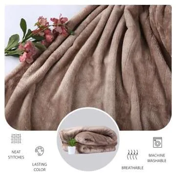 McJaw Electric Blanket Full Size 72x84 inches, Soft Double-Sided Flannel Heated Blanket with 10 Hours Auto Off, 4 Heating Levels, Fast Heating, Machine Washable, Light Brown