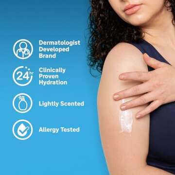 Lubriderm Daily Moisture Lotion + Pro-Ceramide with Shea Butter and Glycerin Helps Moisturize Dry Skin, Hydrating Face, Hand and Body Lotion, Lightly Scented, Non-Greasy, 24 FL OZ