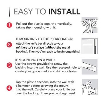 Premium Magnetic Knife Holder for Fridge Easy Install