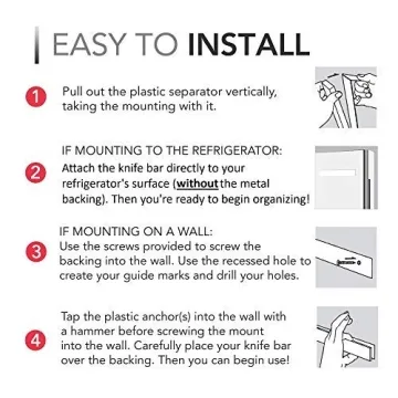 Premium Magnetic Knife Holder for Fridge Easy Install