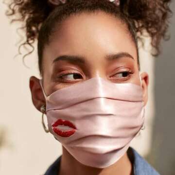 Slip Silk Double-Sided Silk Face Covering - Red Kiss - Breathable & Stylish Comfort