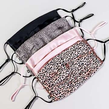 Luxurious Slip Silk Face Covering in Red Kiss, One Size