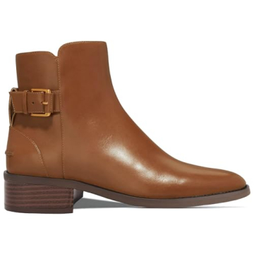 Coutgo Womens Flat Ankle Boots With Stylish Pointed Toe Design