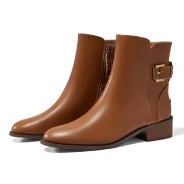 Coutgo Womens Flat Ankle Boots - Stylish & Comfortable