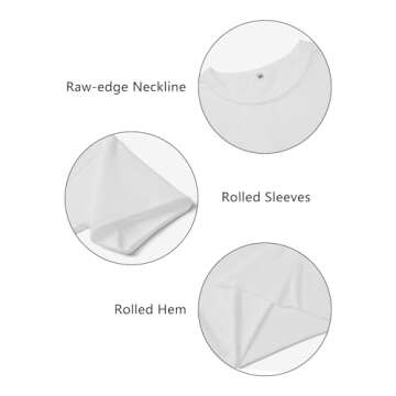 Women's Oversize Workout Crop Tops Casual Short Sleeve Drop Shoulder Boxy T-Shirts Roll Hem Basic Lo...