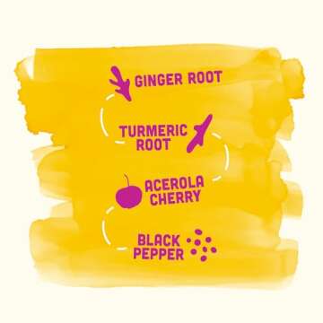 Vive Organic Vitamin C + Immune Support Shot, Cold-Pressed Turmeric, Ginger & Acerola Cherry, Gluten...