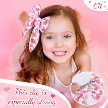 7 PCS Christmas Hair Bows for Girls, 4.5 Inch Red Girls Bows Toddler Bows Clips with Christmas Tree ...