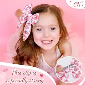 7 PCS Christmas Hair Bows for Girls, 4.5 Inch Red Girls Bows Toddler Bows Clips with Christmas Tree ...