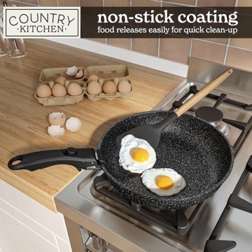 Versatile Country Kitchen Cookware Set with Removable Handles