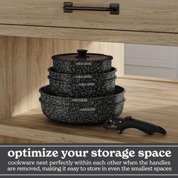 Versatile Country Kitchen Cookware Set with Removable Handles