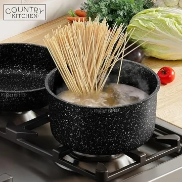 Versatile Country Kitchen Cookware Set with Removable Handles