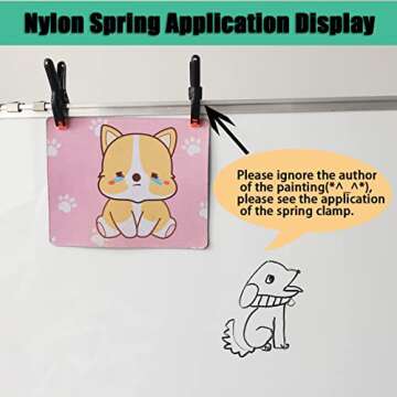 Spring Clamps,6 Pack 6in Professional Plastic Heavy Duty Spring Clips for Crafts, Backdrop Clips Clamps for Backdrop Stand,Photography Studios,Woodworking,Home Improvement