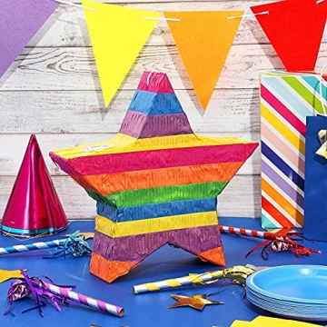 BLUE PANDA Rainbow Star Piñata for Fun Celebrations