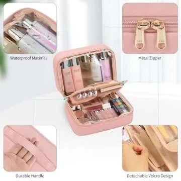 OCHEAL Large Capacity Makeup Bag - Waterproof Cosmetic Organizer