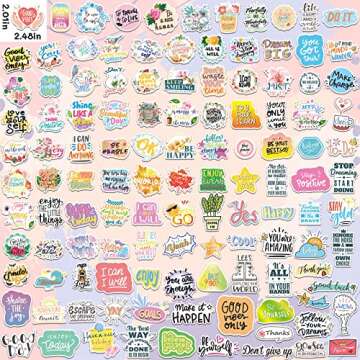 300 Pieces Inspirational Quote Stickers for Teens Students Teachers, Motivational Stickers for Water...