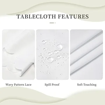 Elegant Blue and White Round Tablecloth for Gatherings