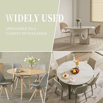 Elegant Blue and White Round Tablecloth for Gatherings