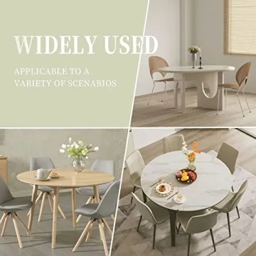 Elegant Blue and White Round Tablecloth for Gatherings