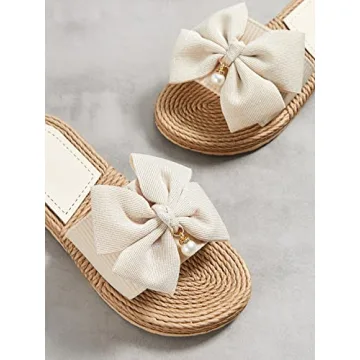 Verdusa Women's Bow Summer Flat Sandals Stylish Comfort