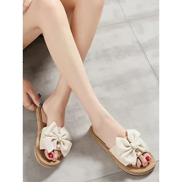 Verdusa Women's Bow Summer Flat Sandals Stylish Comfort