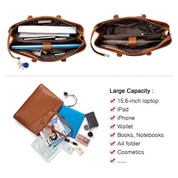 Waterproof Laptop Tote Bag for Women - 15.6 Inch