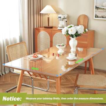 Clear Table Protector 40x80 Inch - Durable & Customizable