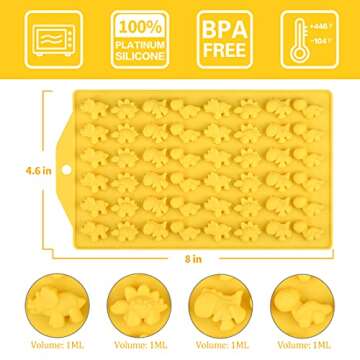 Unique Dinosaur Silicone Candy Molds Set for Kids