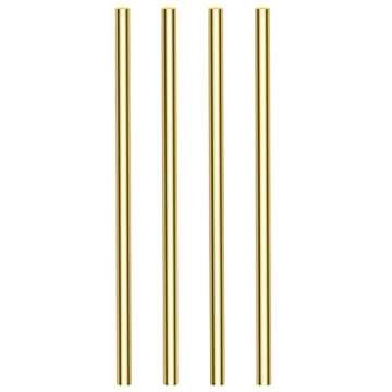 4 Pieces Brass Round Rods - 12 inch Length, 1/4 inch Diameter Premium Quality
