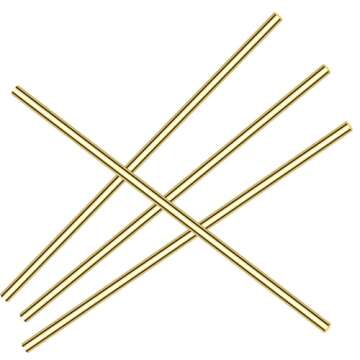 Sutemribor Brass Rods - 1/4 inch x 12 inch (4 pcs)