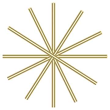 Sutemribor Brass Rods - 1/4 inch x 12 inch (4 pcs)