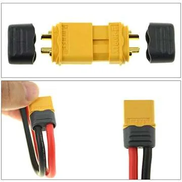 Amass 10 Pair XT60H Bullet Connector Plug Upgrated of XT60 Sheath Female & Male Gold Plated for RC Parts