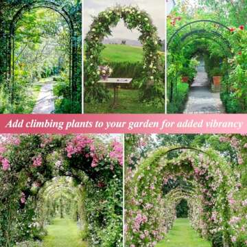 Thickened Tube Garden Arch Trellis for Climbing Plants