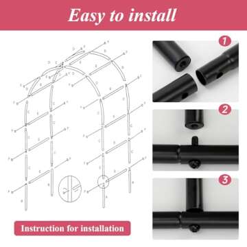 Thickened Tube Garden Arch Trellis for Climbing Plants