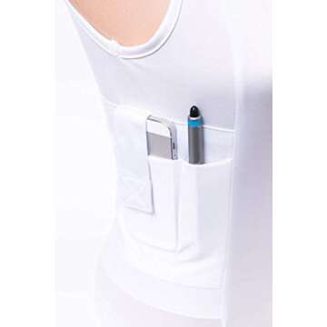 Graystone Holster Tank Top Shirt Concealed Carry Clothing for Women Concealment Compression CCW Tactical Clothes (XX-Large, White)