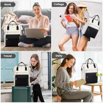 LOVEVOOK 17 Inch Laptop Backpack for Women - Stylish & Functional