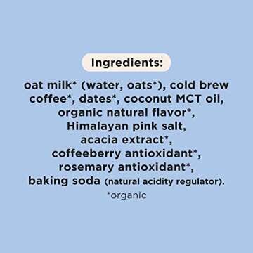 Pop & Bottle, Oat Milk Lattes - Cold Brew, Maca, Antioxidants, Ashwagandha, MCT Oil, Collagen, Organic, Diary Free, Gluten Free, Lightly Sweetened with Dates - Variety, 8 Fl Oz (6 Pack)