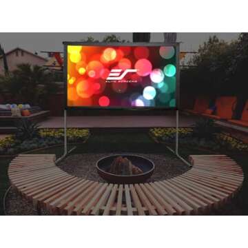 Elite Screens 120-INCH Projector Screen|Outdoor Indoor Movie Screens|16:9 Freestanding Portable Fold...