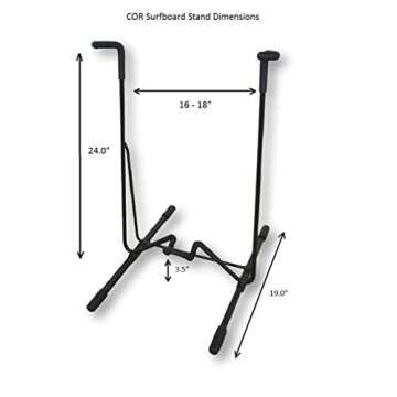 COR Surf Surfboard Stand | Works with Shortboards Longboards | No Center Fin Needed