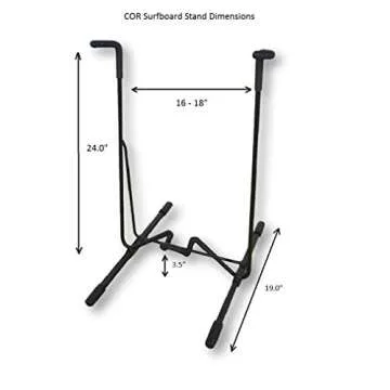 COR Surf Surfboard Stand | Works with Shortboards Longboards | No Center Fin Needed