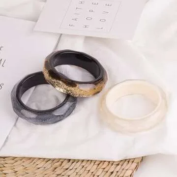 COLORFUL BLING Chunky Cuff Bracelet - Trendy Statement Jewelry