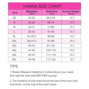 YIANNA Women's Latex Waist Trainer Long Torso Underbust Corsets Cincher Sport Girdle Body Shaper, Size XS (Black)