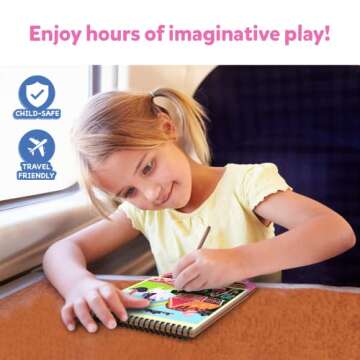 Skillmatics Magical Scratch Art Book for Kids - Unicorns & Princesses, Craft Kits & Supplies, DIY Activity & Stickers, Valentine's Day Gifts for Toddlers, Girls & Boys Ages 3, 4, 5, 6, 7, 8