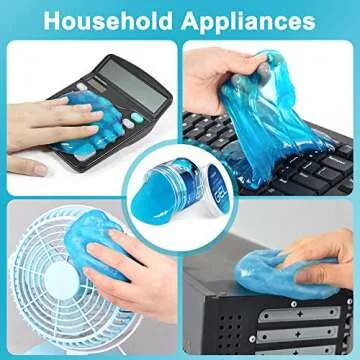 FiveJoy Universal Car Cleaning Gel Detailing Putty, Car Goop Cleaner Car Interior Cleaner Putty for Home, Office, Keyboard, Computer 1Pack Blue 5.6oz