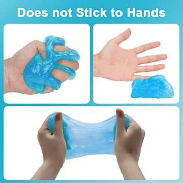 FiveJoy Universal Car Cleaning Gel Detailing Putty, Car Goop Cleaner Car Interior Cleaner Putty for Home, Office, Keyboard, Computer 1Pack Blue 5.6oz