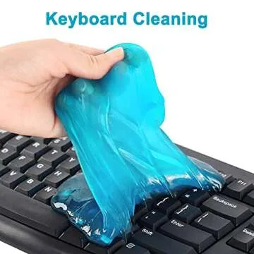 FiveJoy Universal Car Cleaning Gel Detailing Putty, Car Goop Cleaner Car Interior Cleaner Putty for Home, Office, Keyboard, Computer 1Pack Blue 5.6oz