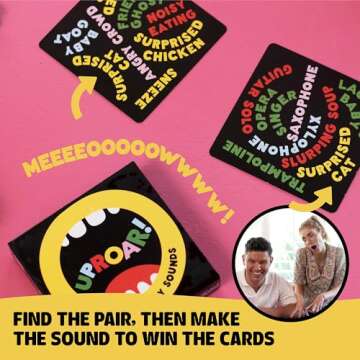UpRoar! The Card Game of Silly Sounds - Funny Family Party Game for Kids, Adults, 2+ Players, Eco, Sustainable, Fun, Birthday Gift, Game Night, Stocking Stuffer, Halloween, Thanksgiving, Christmas