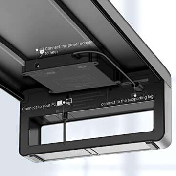 Vaydeer Wireless Charging and USB 3.0 Monitor Stand, Monitor Riser for Desk with Storage, Single Shelf Holder Raiser Organizer for Computer iMac Laptop PC Screen, Heavy Duty Gift Gaming Studio Office