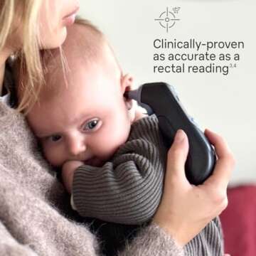 Braun ThermoScan 7 Digital Ear Thermometer, Age-Adjusted Fever Guidance, Baby and Infant Friendly, N...